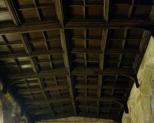 Oak roof supported